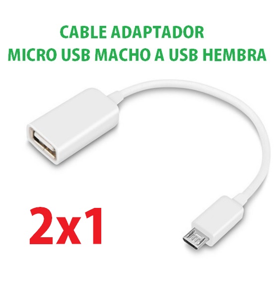 2X1 Micro USB OTG Cable adaptador DE MICRO USB MACHO A USB HEMBRA Compatible con: samsung htc sony lg tablet PC Android mp3 mp4 teléfono móvil 